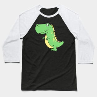 Green T Rex Baby Dinosaur Baseball T-Shirt